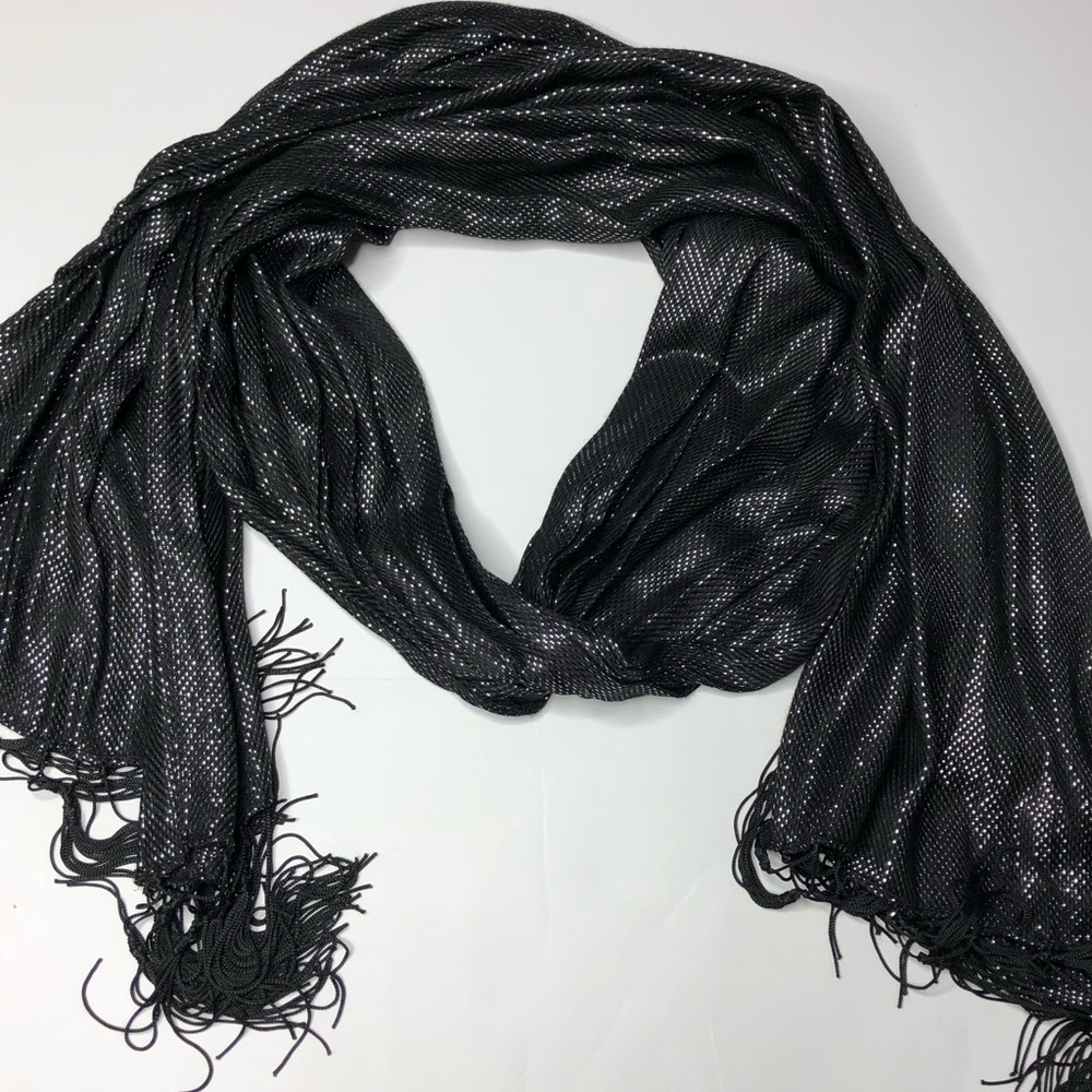 Black and silver scarf